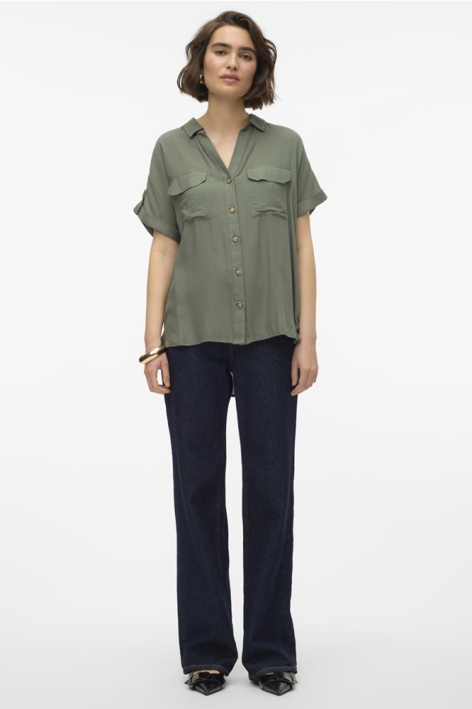 VMBUMPY S/S SHIRT WVN GA NOOS 10310139 Laurel Wreath
